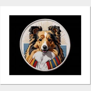 Regal Sheltie Embroidered Patch Posters and Art